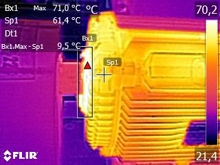 Infrared thermal image of motor
